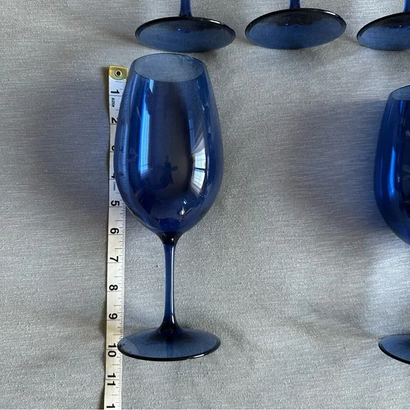 NEW Pier Clarity Wine Glass Royal Blue Shatter Heat Resistant
